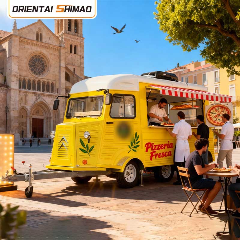 コーヒーショップのコーヒートラック 移動式コーヒートレーラー ファーストフードの食品トレーラー フードトラック