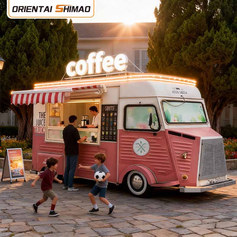 完全装備の食品トレーラー